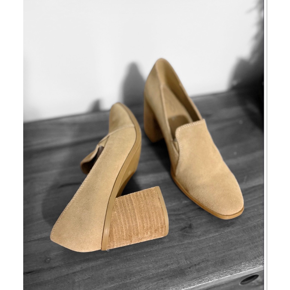 Joie X Anthropologie Wevenly Suede Block Shoes - Picture 7 of 10